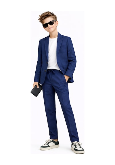 Ahengim Erkek Çocuk Modern Casual Slim Fit Takım Elbise Ak2850 İndigo