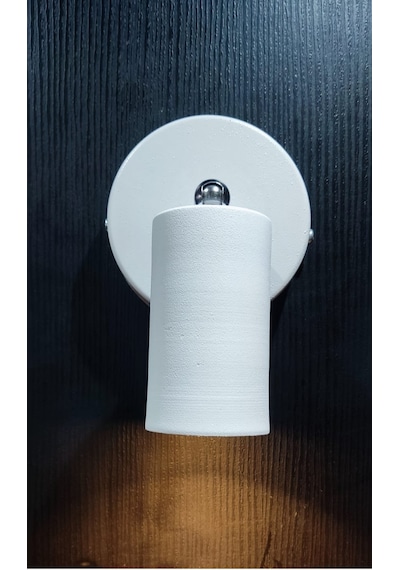 Mylights Beyaz Kasa Gümüş Mafsal Led Aplik Hareketli Spot Armatü Beyaz
