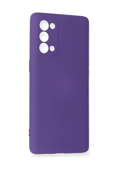 Oppo Reno 5 Pro Uyumlu Kılıf Nano İçi Kadife Silikon - Mor