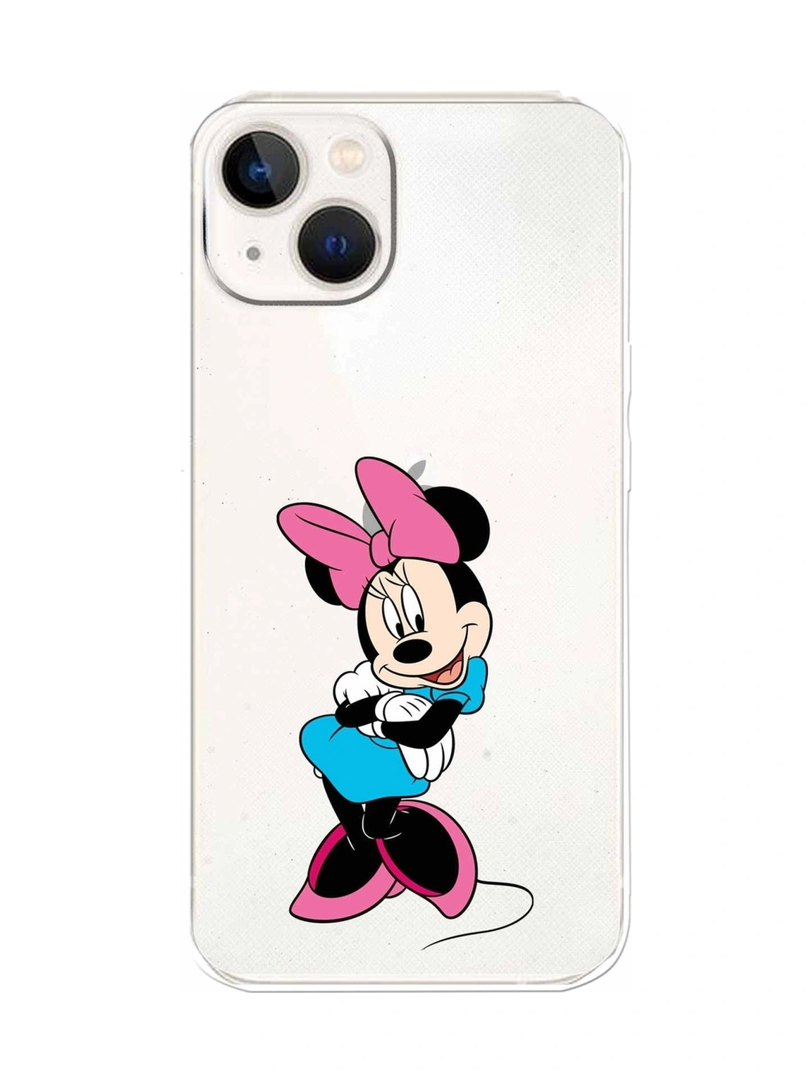 Apple Uyumlu iPhone 13 Kamera Korumalı Kapak Minnie Mouse Tasarımlışeffaf Kılıf Şeffaf