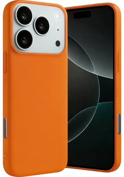 Newface Apple İphone 17 Pro Nano İçi Kadife Silikon - Turuncu