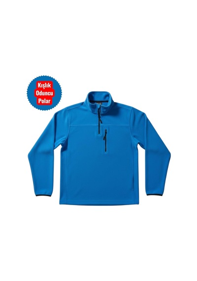 Eren Style %100 Cotton Pamuklu Kışlık Oduncu Polar Kadın- Erkek Mavi