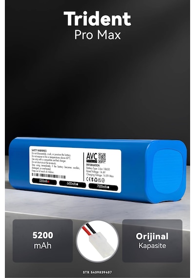 Trident Pro Max 5200mah Robot Süpürge Bataryası D.k