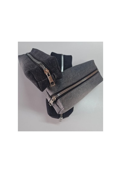 Kalemlik 3lü Set/paket Organizer Makyaj Çok Amaçlı Pinterest Okula Dönüş Çantası Tek Bölmeli Dark Denim Mix