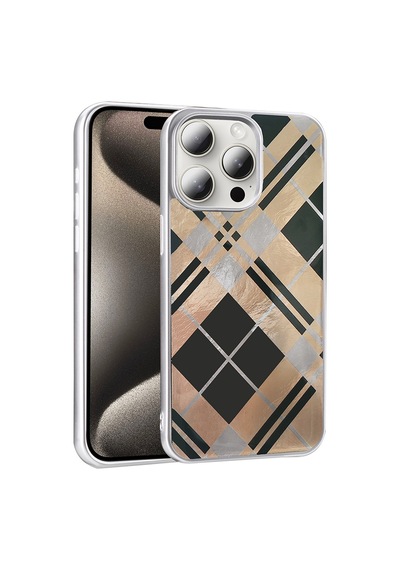 Apple     Uyumlu iPhone 14 Pro Max Kılıf Desenli Zore Mep Kapak Geometrik