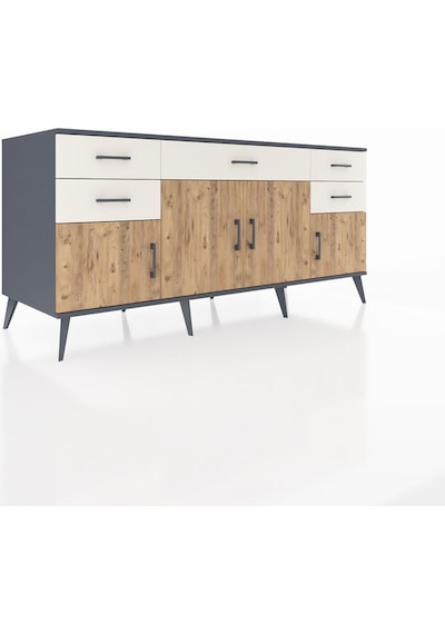Kronos Konsol Tek Raflı 5 Çekmeceli 4 Kapaklı 176x59x83 Antrasit-çam/aytaşı Çam/aytaşı Kronos Konsol Tek Raflı 5 Çekmeceli 4 Kapaklı 176x59x83 Antrasit-çam/aytaşı Çam/aytaşı
