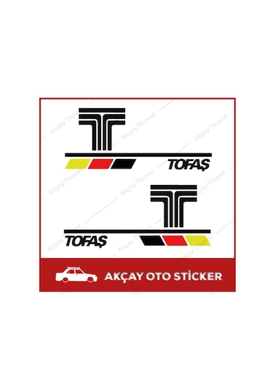 Tofaş Yan Ayna Sticker (Sağ-Sol Takım) Tofaş Sticker Oto Sticker