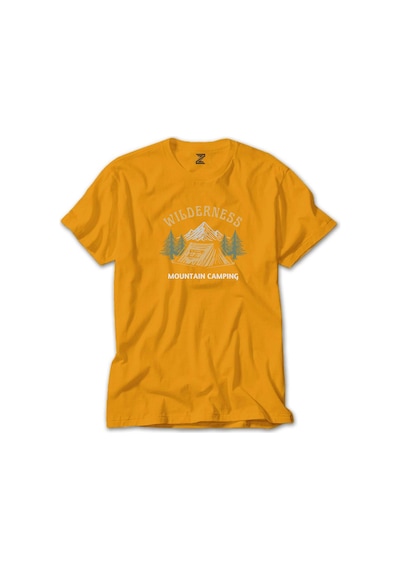 Mountain Camping Sarı Tişört