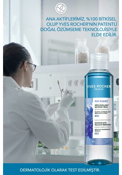 Yves Rocher Tüm Ciltler, Çift Fazlı/yoğun Makyaja Özel, Rahatlatıcı Göz Makyaj Temizleyici-pur Bleuet-200ml