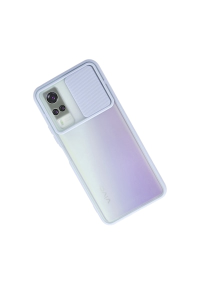 Cosmotex Newface Vivo Y53s Kılıf Palm Buzlu Kamera Sürgülü Silikon - Lila