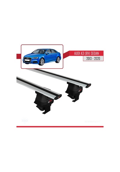 Audi A3/s3 8v Sedan 2013-2020 Arası İle Uyumlu Ace-4 Ara Atkı Tavan Barı Gri