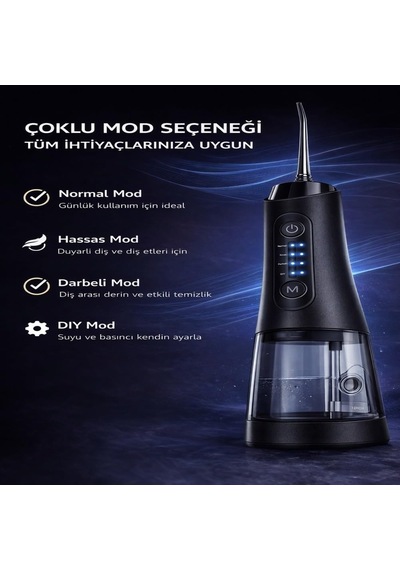 Şarjlı Ağız Duşu, 320 Ml Su Hazneli, 4 Modlu Oral Irrigator, 5 Başlıklı, Type-c Şarjlı, Ipx7 Su Geçirmez, Taşınabilir Diş Arası Temizleme Cihazı, Siyah Şarjlı Ağız Duşu, 320 Ml Su Hazneli, 4 Modlu Oral Irrigator, 5 Başlıklı, Type-c Şarjlı, Ipx7 Su Geçirmez, Taşınabilir Diş Arası Temizleme Cihazı, Siyah