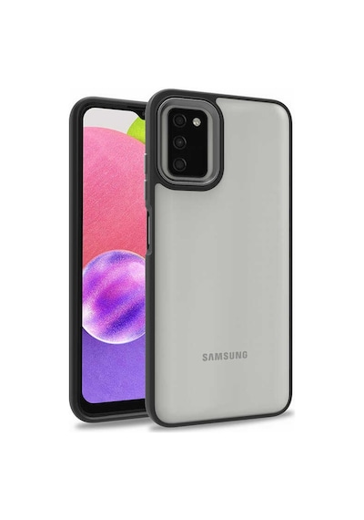 Zore Samsung Galaxy Uyumlu A03s Kılıf Omsy Flora Kapak - Siyah