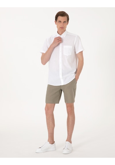 Pierre Cardin Erkek Beyaz Gömlek Kısa Kollu 50303287-vr013 Beyaz