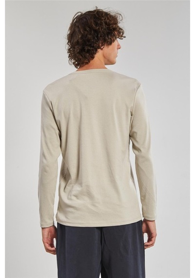 Barrels And Oıl Bisiklet Yaka Erkek Sweatshirt - Bej Bej