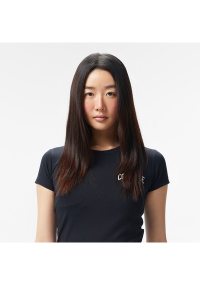 Converse Classic Kadın Slim Fit Baskılı Siyah T-shirt