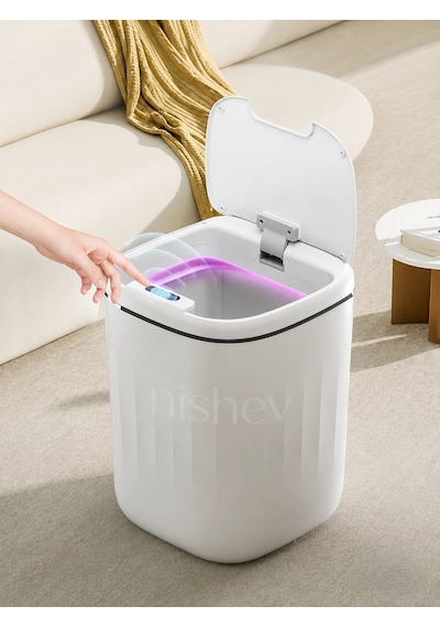 Akıllı Teknolojik Sensörlü Çöp Kovası - Mutfak Banyo Ofis 20 Lt Uv Işık Antibakteriyel Koku Geçirmez