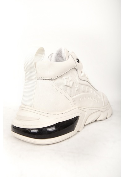 Guja Erkek Yüksek Bilek Bağcıklı Sneaker Gj 513 Beyaz