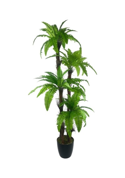 Yapay Ağaç Sıkas Palmiye Açık Yeşil 4katlı 72yaprak 150cm Salon Çiçeği Yapay Çiçek
