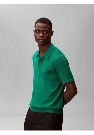 Calvin Klein Ss Supıma Cotton Pol, L4g, S Yeşil Erkek Polo