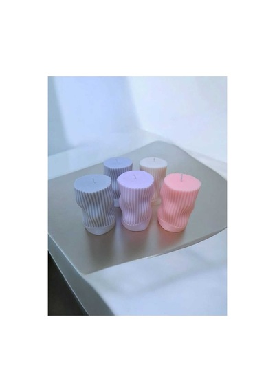 Loa Candle Co Dekoratif Spiral Formlu Kokulu Soya Mum Pembe - 720201064 Pembe
