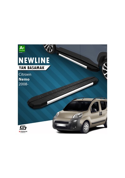 S-dizayn Citroen Nemo Newline Krom Yan Basamak 173 Cm 2008-2017 A+ Kalite