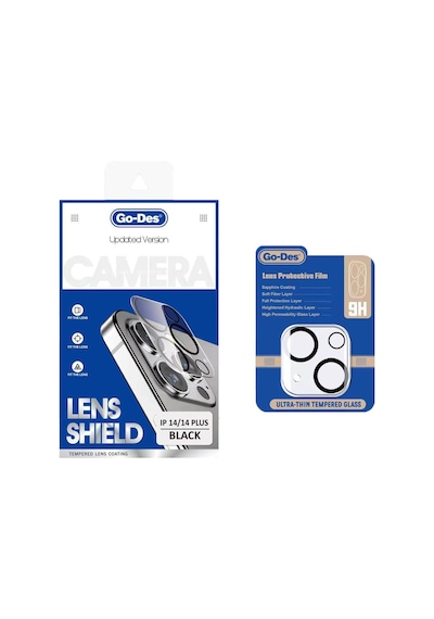 Apple Uyumlu   iPhone 14 Go Des Lens Shield Cl-14 Kamera Lens Koruyucu Şeffaf