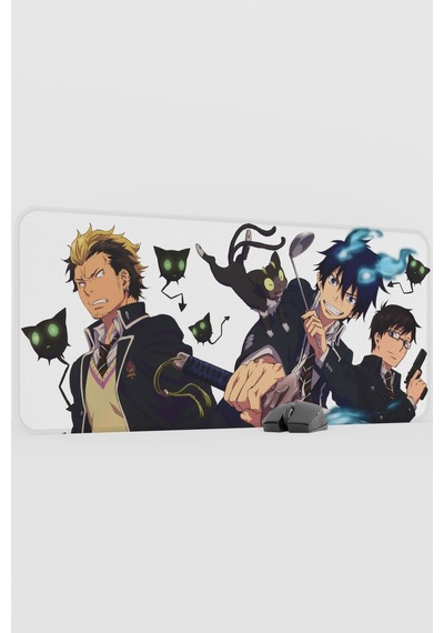Ao No Exorcist Blue Exorcist Anime V5 - 90x40 Xxl Gaming Kauçuk Kaymaz Taban Mouse Pad Fare Altlığı