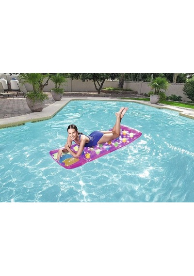 Deniz Yatağı Dik Yastıklı Bardaklı Yatak 188x71 Cm Bestway - 43014 Lisinya Çok Renkli