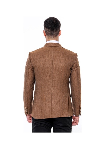 Wessi Slim Fit Desenli Açık Kahverengi Erkek Ceket Açık Kahverengi Wessi Slim Fit Desenli Açık Kahverengi Erkek Ceket Açık Kahverengi
