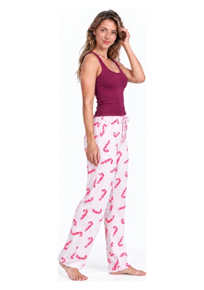 Fit Women Kadın Trend Günlük Bluz Bordo Desenli Pijama Takımı