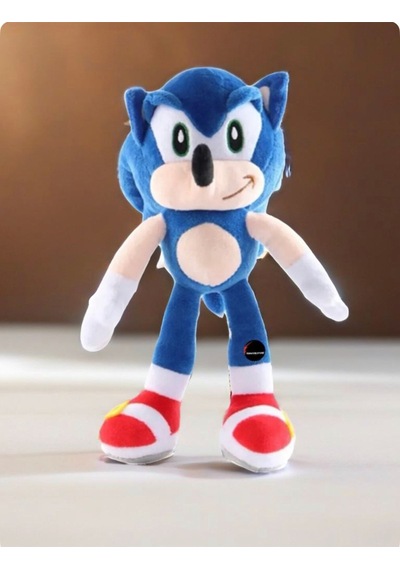 Sevimli Sonic Peluş Oyuncak Büyük Boy 45 Cm Hediyelik Uyku Arkadaşı Mavi