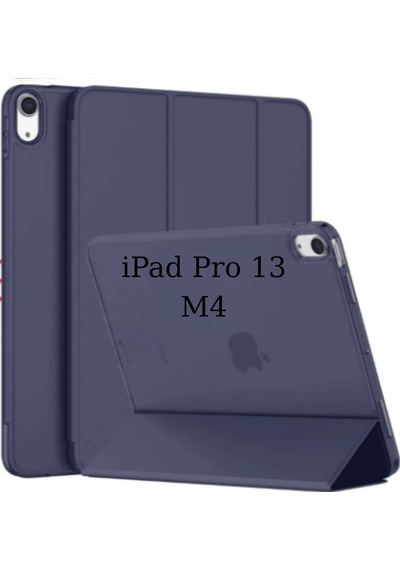 Fuchsia Apple iPad Pro 13 2022 M4 Çip İle Uyumlu Kalemlikli Standlı Katlanabilir Smart Cover Tablet Kılıfı Kapaklı Kılıf