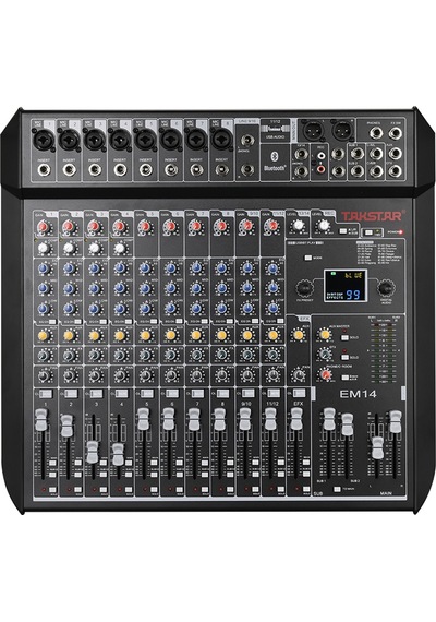 Takstar Em14 18 Kanallı 12 Mikrofon Girişli Efektli Analog Stüdyo Mixer