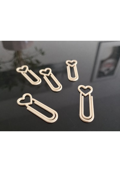 3d Baskı Kalp Figürlü Ataç - 10lu Set - Bej
