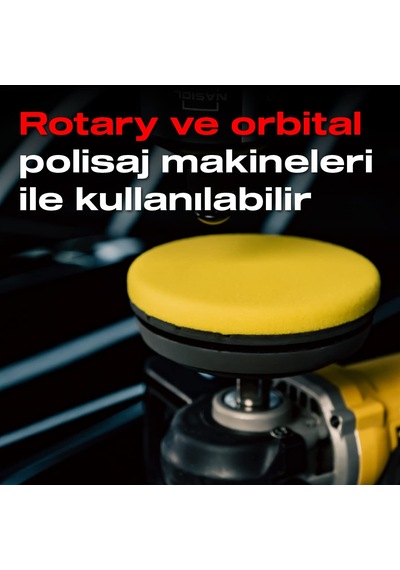 Nasiol Özel Hava Kanallı Polisaj Pedi Sarı-150 Mm-yumuşak Polisaj Pasta Cila Süngeri, Detailing, Oto Uygulama Süng