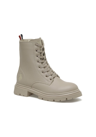 U.s. Polo Assn. Halles 3pr Bej Kadın Biker Bot 000000000101479760 Bej