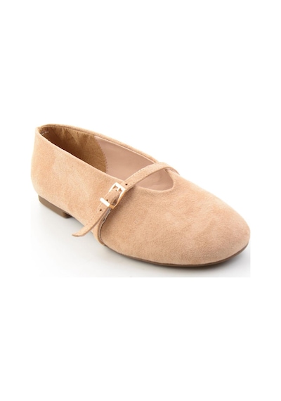 Camel Süet Kadın Babet K01391060372