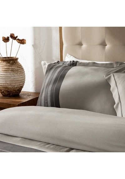 Monte Bambu Extra King Size Nevresim Seti 260x220 Cm Antrasit/gri