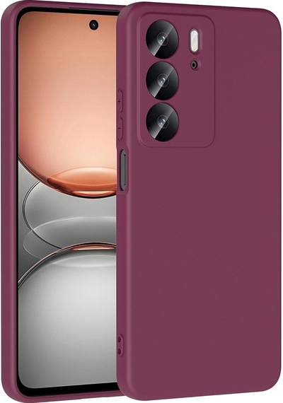 Realme C75 Kılıf Zore Mara Lansman Kapak Koyu Mor