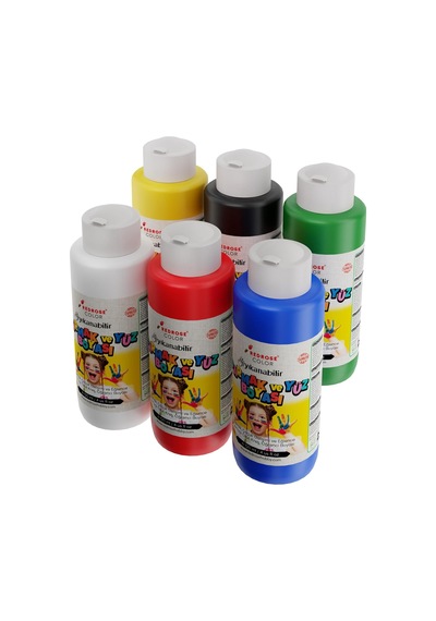 Ana Renkler Parmak Boyası 6&apos Lı Set 6x120ml