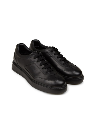 Deery Erkek Hakiki Deri Siyah Sneaker Ayakkabı - 02015msyhe01 Siyah