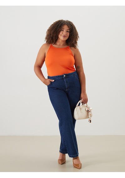 Lcwaıkıkı Classic Turuncu Halter Yaka İp Askılı Kadın Atlet