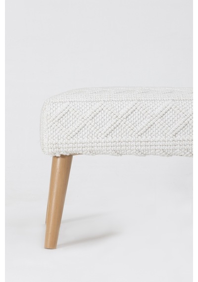 Bliss Krem Kabartma Dokulu Bench 42 X 91 X H 42 Cm 4283