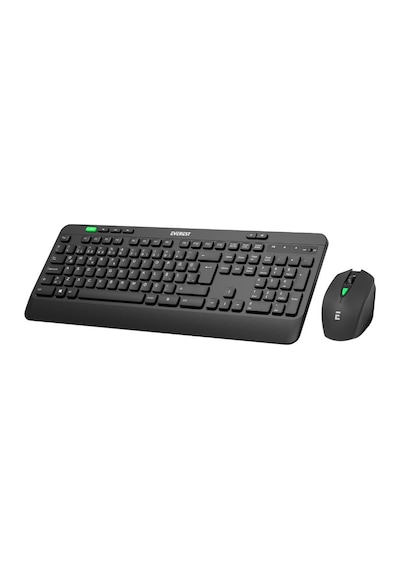 Everest Km-2620 Siyah Usb Sessiz Switch İnce Kablosuz Q Multimedia Klavye + Mouse Set Everest