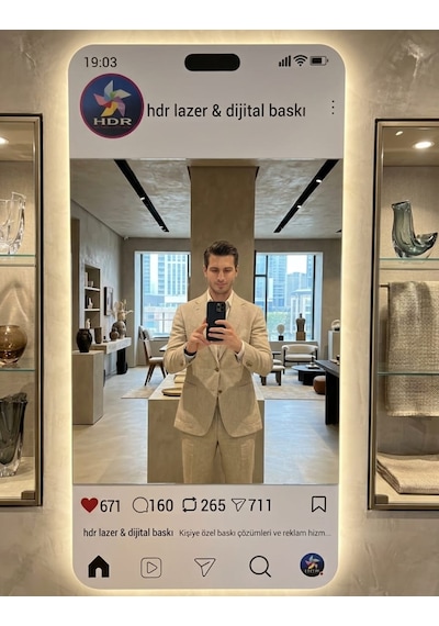 Kişiye - Firmaya Özel Instagram Ayna Düz Ayna