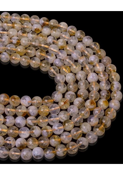 6 MM Sitrin Taşı Dizi Beyaz