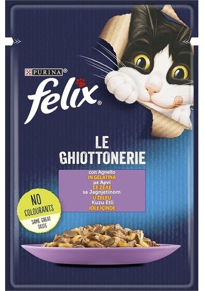 Purina Felix Kuzu Etli Pouch Yetişkin Kedi Maması 12 x 85 G
