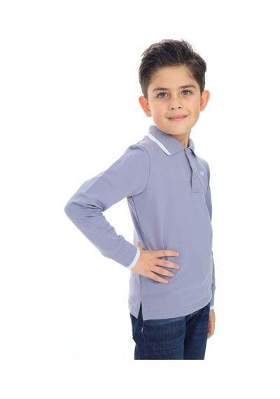Toontoy Kids Toontoy Erkek Çocuk Nakışlı Tişört Koyu Gri