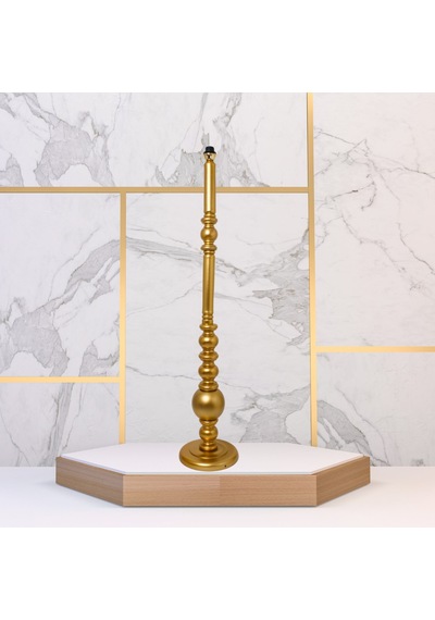 Ahşap Gold Lambader Ayak Vintage Model 140cm La77821 Gold